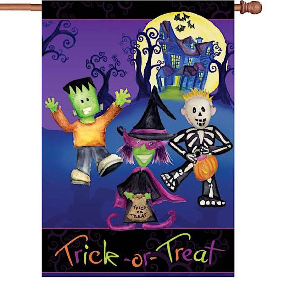 Trick Or Treaters House Flag