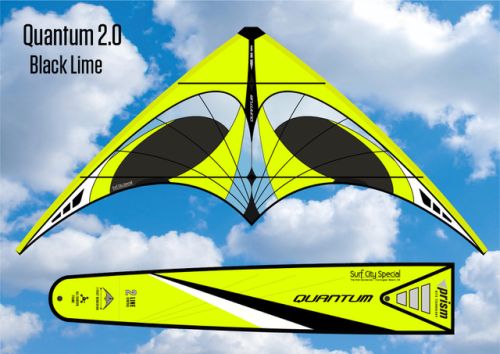 Prism Quantum Sport Kite Surf City Special Edition Black Rainbow 